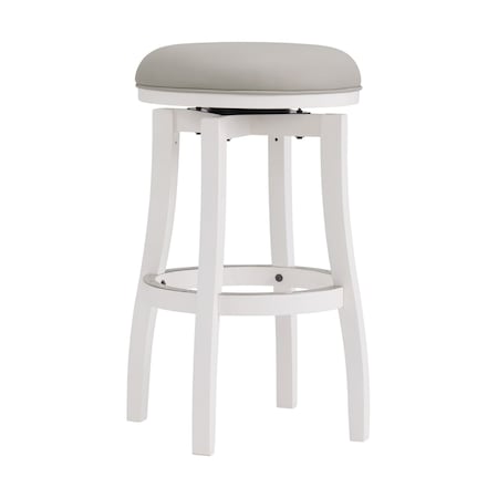 Ellie Bar Height Stool, White, 2PK